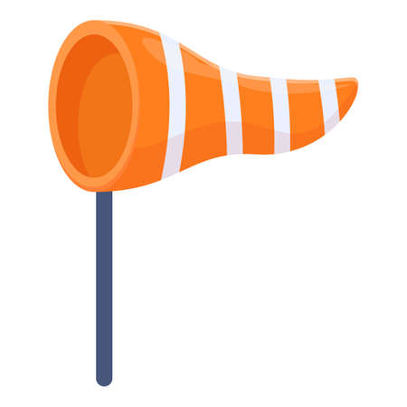 Wind direction indicator icon. Cartoon of wind direction indicator vector icon for web design isolated on white backgroundのイラスト素材