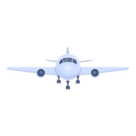 Plane charter icon. Cartoon of plane charter vector icon for web design isolated on white backgroundのイラスト素材