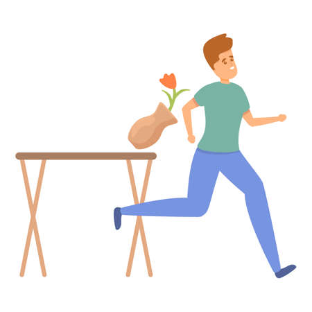 Stubborn child icon. Cartoon of stubborn child vector icon for web design isolated on white backgroundのイラスト素材