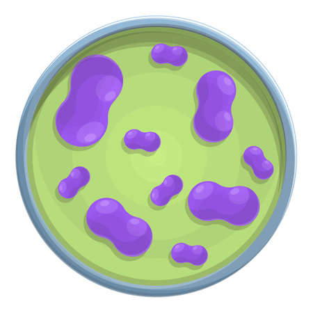 Petri dish lab icon. Cartoon of Petri dish lab vector icon for web design isolated on white backgroundのイラスト素材