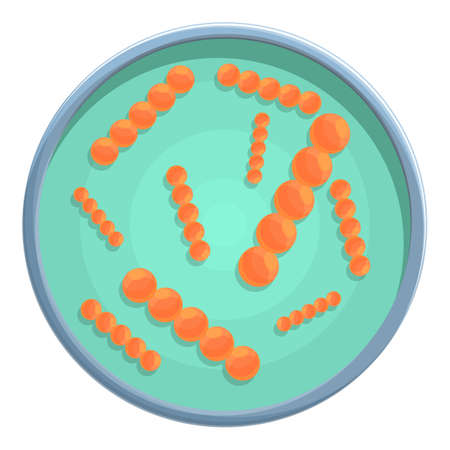 Petri dish chemical icon. Cartoon of Petri dish chemical vector icon for web design isolated on white backgroundのイラスト素材