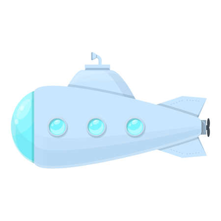 Navy submarine icon. Cartoon of Navy submarine vector icon for web design isolated on white backgroundのイラスト素材