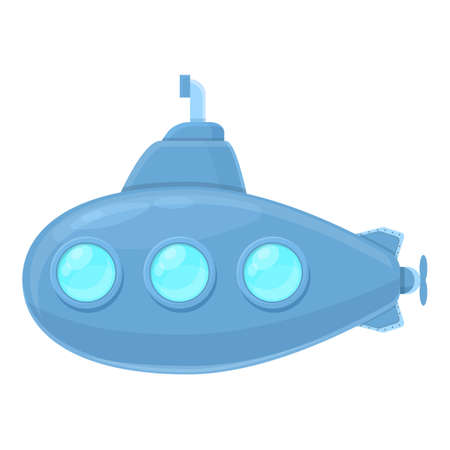 Illustrazione per Underwater submarine icon. Cartoon of Underwater submarine vector icon for web design isolated on white background - Immagini Royalty Free