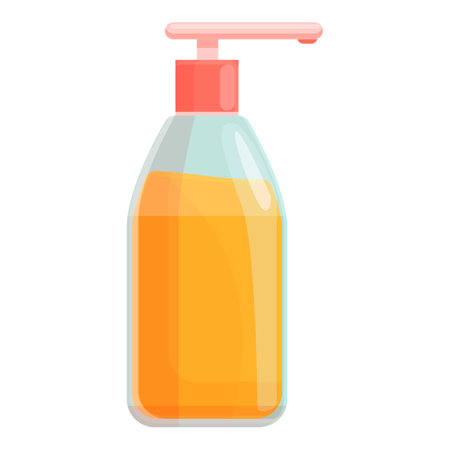 Solarium sunscreen bottle icon. Cartoon of Solarium sunscreen bottle vector icon for web design isolated on white backgroundのイラスト素材