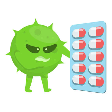 Antibiotic resistance icon. Cartoon of Antibiotic resistance vector icon for web design isolated on white backgroundのイラスト素材