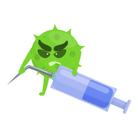 Injection antibiotic resistance icon. Cartoon of Injection antibiotic resistance vector icon for web design isolated on white backgroundのイラスト素材