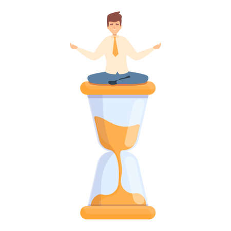 Hourglass task schedule icon. Cartoon of Hourglass task schedule vector icon for web design isolated...