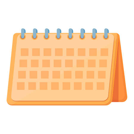 Office calendar task schedule icon. Cartoon of Office calendar task schedule vector icon for web design isolated on white backgroundのイラスト素材