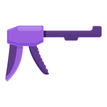 Cartridge silicone caulk gun icon. Cartoon of Cartridge silicone caulk gun vector icon for web design isolated on white backgroundのイラスト素材