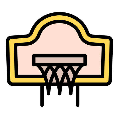 Basketball home basket icon. Outline Basketball home basket vector icon for web design isolated on white backgroundのイラスト素材