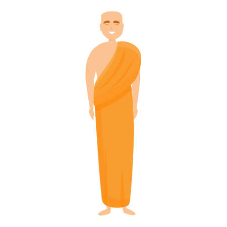 Indian priest icon. Cartoon of Indian priest vector icon for web design isolated on white backgroundのイラスト素材