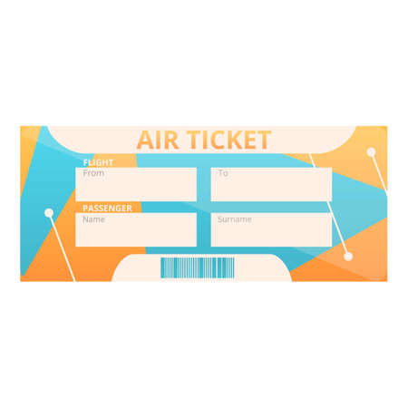 Modern air ticket icon. Cartoon of Modern air ticket vector icon for web design isolated on white backgroundのイラスト素材