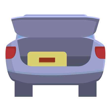 Trunk car icon. Cartoon of Trunk car vector icon for web design isolated on white backgroundのイラスト素材