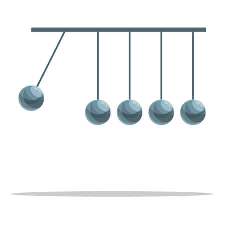 Perpetual motion newton balls icon. Cartoon of Perpetual motion newton balls vector icon for web design isolated on white backgroundのイラスト素材