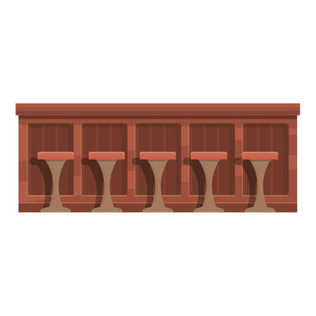 Bar counter icon. Cartoon of Bar counter vector icon for web design isolated on white backgroundのイラスト素材