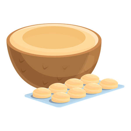 Pear cough drops icon. Cartoon of Pear cough drops vector icon for web design isolated on white backgroundのイラスト素材
