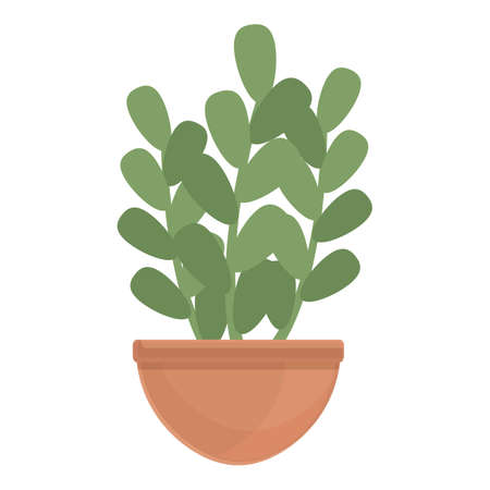 Stem plant pot icon. Cartoon of Stem plant pot vector icon for web design isolated on white backgroundのイラスト素材