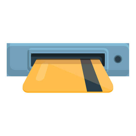 Paid parking card icon. Cartoon of Paid parking card vector icon for web design isolated on white backgroundのイラスト素材