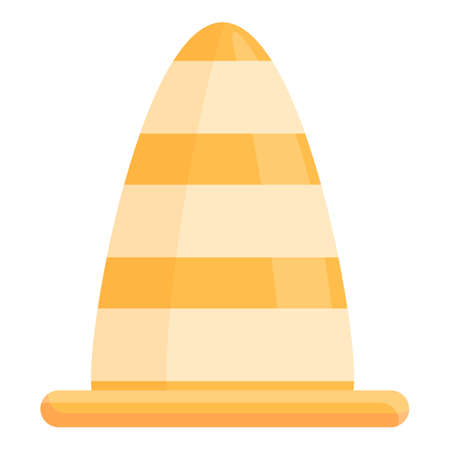 Road cone icon. Cartoon of Road cone vector icon for web design isolated on white backgroundのイラスト素材