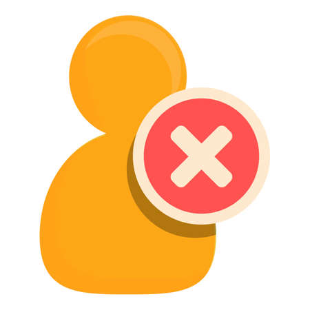 Delete executive user icon. Cartoon of Delete executive user vector icon for web design isolated on...