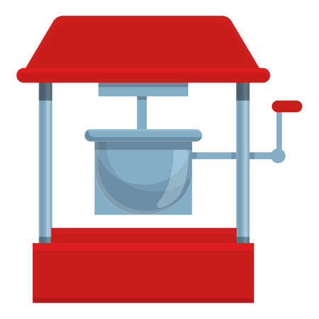 Popcorn fairground icon. Cartoon of Popcorn fairground vector icon for web design isolated on white backgroundのイラスト素材