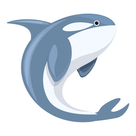 Killer whale tail icon. Cartoon of Killer whale tail vector icon for web design isolated on white backgroundのイラスト素材
