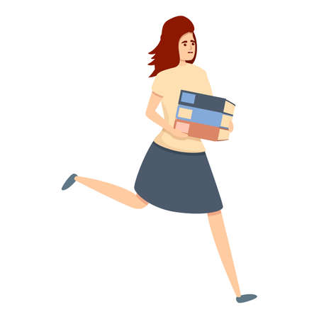 Rush job folders icon. Cartoon of Rush job folders vector icon for web design isolated on white backgroundのイラスト素材