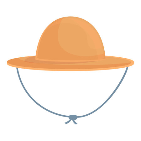 Hiking hat icon. Cartoon of Hiking hat vector icon for web design isolated on white backgroundのイラスト素材