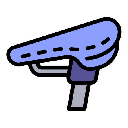 Cycling seat icon. Outline Cycling seat vector icon for web design isolated on white backgroundのイラスト素材
