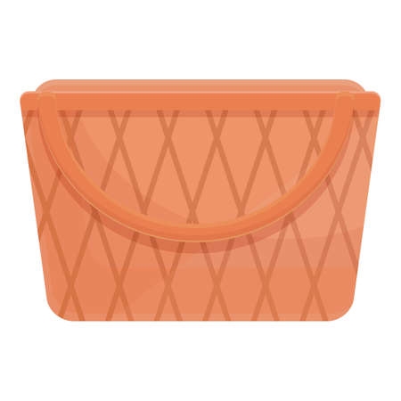 Rural basket icon. Cartoon and flat of Rural basket vector icon for web design isolated on white backgroundのイラスト素材