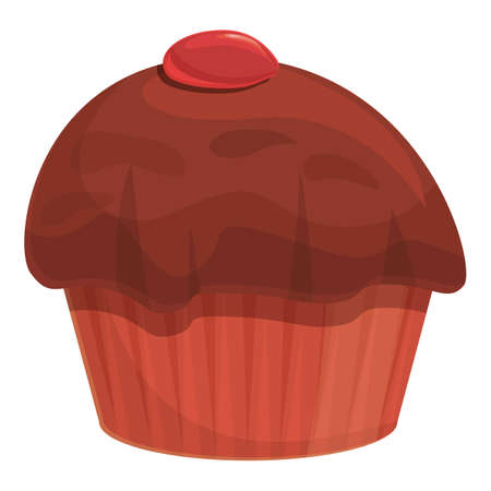 Biscuit muffin icon. Cartoon and flat of Biscuit muffin vector icon for web design isolated on white backgroundのイラスト素材