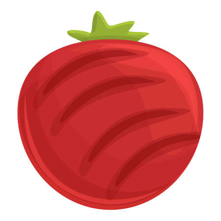 Grilled tomato icon. Cartoon and flat of Grilled tomato vector icon for web design isolated on white backgroundのイラスト素材