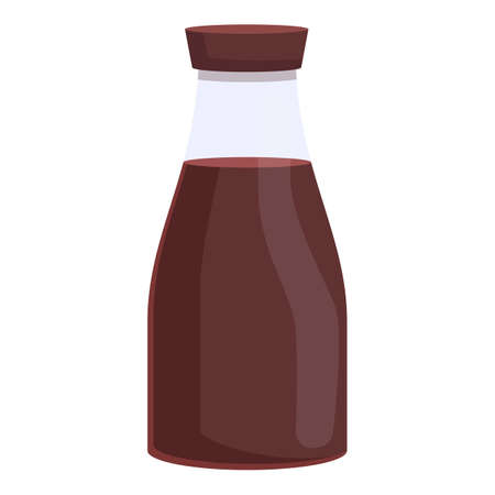 Japanese soy sauce icon. Cartoon and flat of Japanese soy sauce vector icon for web design isolated on white backgroundのイラスト素材