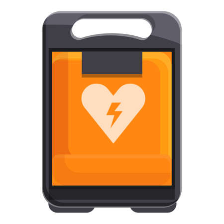 Patient defibrillator icon. Cartoon of Patient defibrillator vector icon for web design isolated on white backgroundのイラスト素材