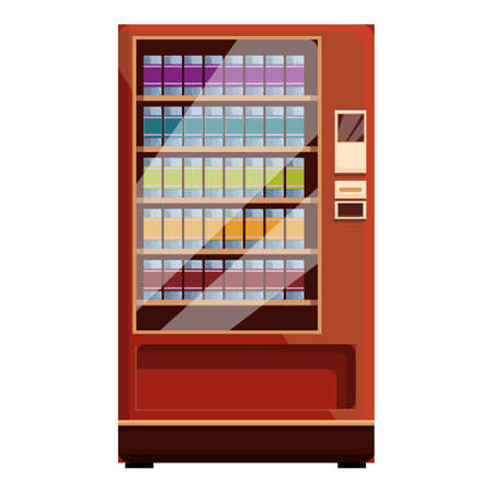 Coin drink machine icon. Cartoon of Coin drink machine vector icon for web design isolated on white backgroundのイラスト素材
