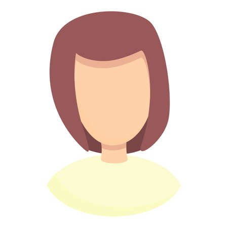 Anonymous girl icon. Cartoon of Anonymous girl vector icon for web design isolated on white backgroundのイラスト素材