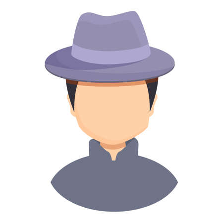 Anonymous agent icon. Cartoon of Anonymous agent vector icon for web design isolated on white backgroundのイラスト素材