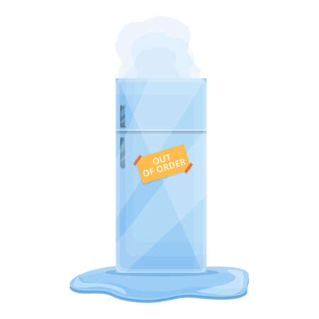Fridge refrigerator repair icon. Cartoon of Fridge refrigerator repair vector icon for web design isolated on white backgroundのイラスト素材