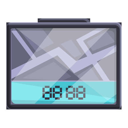 Taximeter monitor icon. Cartoon of Taximeter monitor vector icon for web design isolated on white backgroundのイラスト素材