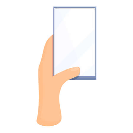 Cell smartphone icon. Cartoon of Cell smartphone vector icon for web design isolated on white backgroundのイラスト素材