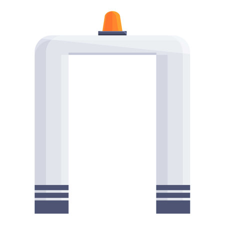 Airport control gate icon. Cartoon of Airport control gate vector icon for web design isolated on white backgroundのイラスト素材