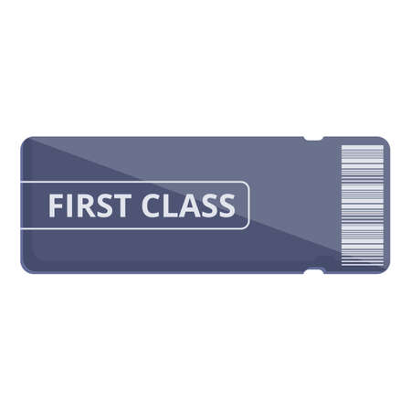 First class ai ticket icon. Cartoon of First class ai ticket vector icon for web design isolated on white backgroundのイラスト素材