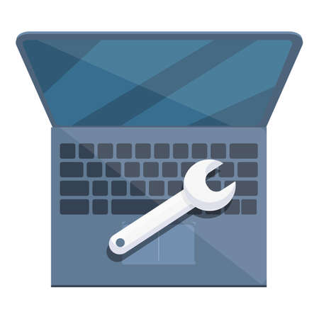 Fast laptop repair icon. Cartoon of Fast laptop repair vector icon for web design isolated on white backgroundのイラスト素材