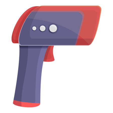 Laser thermometer icon. Cartoon of laser thermometer vector icon for web design isolated on white backgroundのイラスト素材