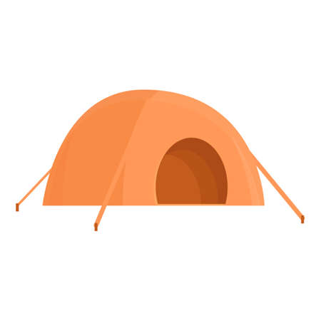 Tent for expeditions icon. Cartoon of Tent for expeditions vector icon for web design isolated on white backgroundのイラスト素材