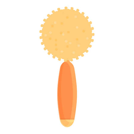 Massage brush icon. Cartoon of Massage brush vector icon for web design isolated on white backgroundのイラスト素材