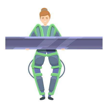 Powerful exoskeleton icon. Cartoon of Powerful exoskeleton vector icon for web design isolated on white backgroundのイラスト素材
