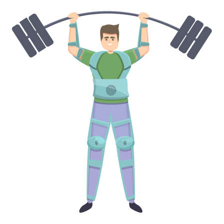 Human exoskeleton icon. Cartoon of Human exoskeleton vector icon for web design isolated on white backgroundのイラスト素材