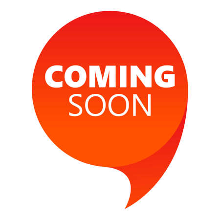 Coming soon speech bubble icon. Cartoon of Coming soon speech bubble vector icon for web design isolated on white backgroundのイラスト素材