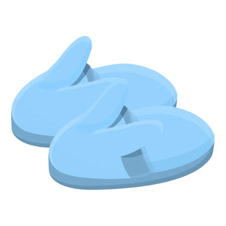 Bunny slippers icon. Cartoon of Bunny slippers vector icon for web design isolated on white backgroundのイラスト素材